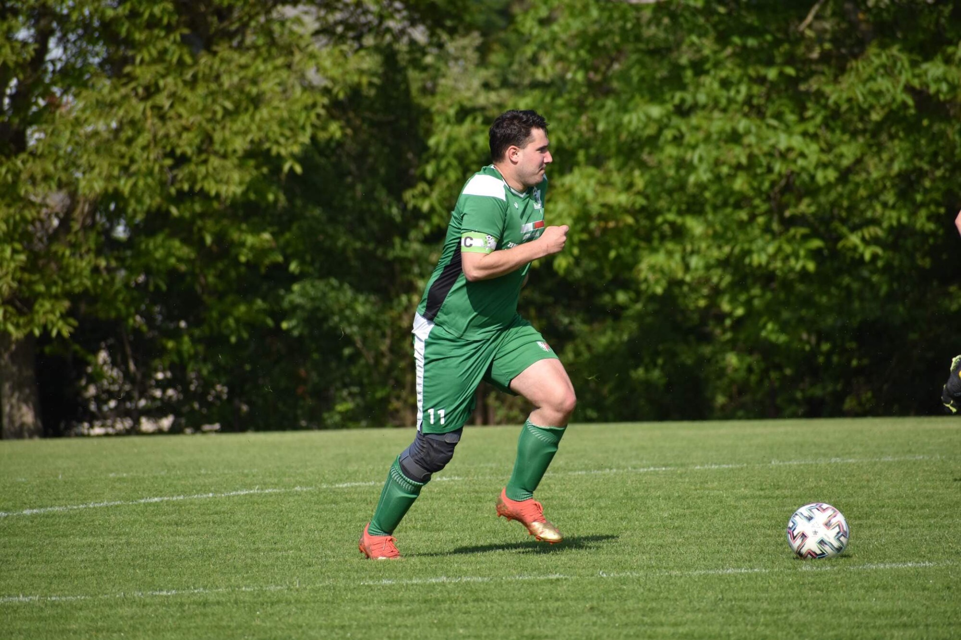 Kapitán Jiří Košař během zápasu. Zdroj: Tereza Opltová